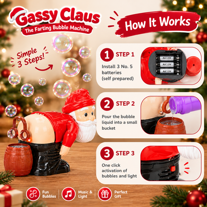 Cheeky Santa Bubble Machine